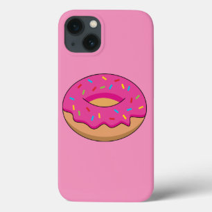 Jordgubbsdonut med Sprinkles-Tecknad