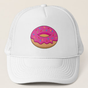 Jordgubbsdonut med Sprinkles-Tecknad Keps