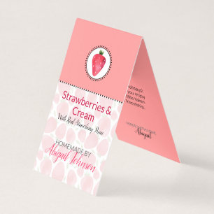 Jordgubbsegenhetsetikett: Bath & Body Label   MÄRK Kort