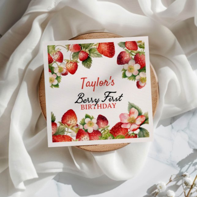 Jordgubbsfåglar Pappersservett (Skapare uppladdad)