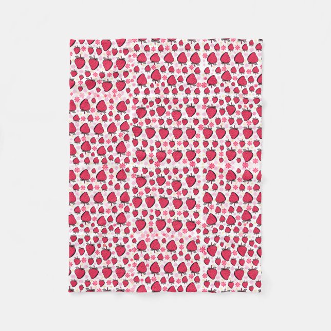 Jordgubbsfilt Fleecefilt (Framsidan)