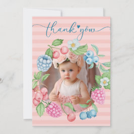 Jordgubbsflickans födelsedag Berry Mycket foto Tac Tack Kort