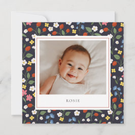 Jordgubbsflottan Baby Birth Announcement Meddelande