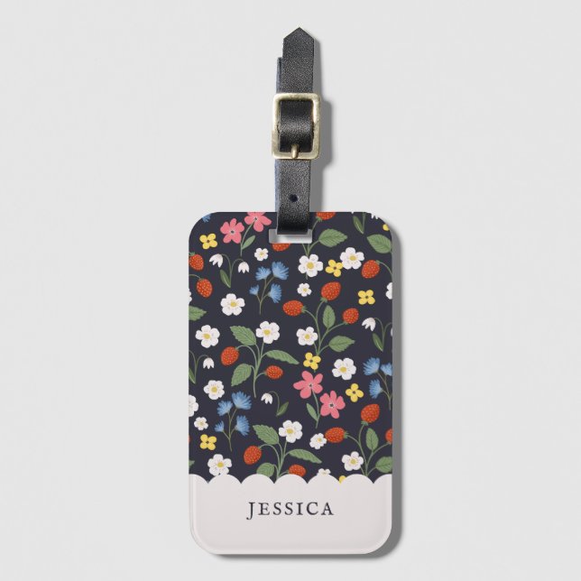 jordgubbsflottan i mönster bagagebricka (Framsida vertikal)