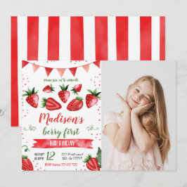 Jordgubbsfotoinbjudan Inbjudningar