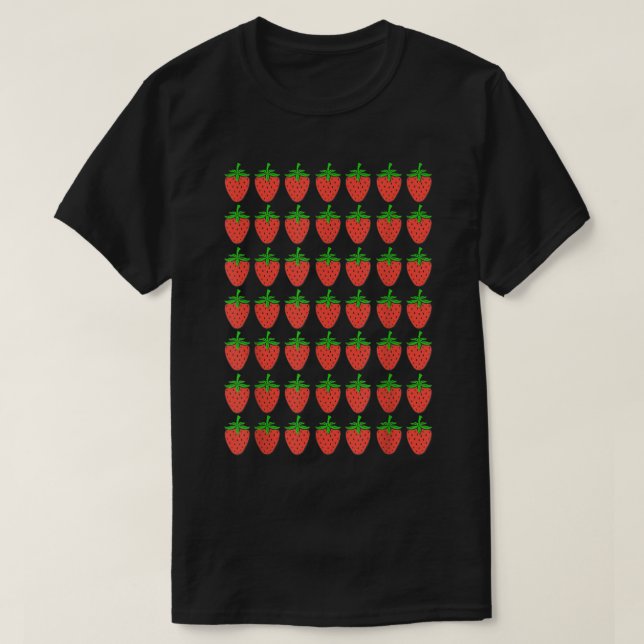 Jordgubbsfrukhavsomgång sol semester vegan pat t shirt (Design framsida)