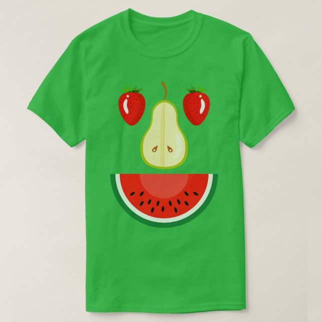 Jordgubbsfrukt Pear Vatten Melon Ansikte T Shirt (Design framsida)