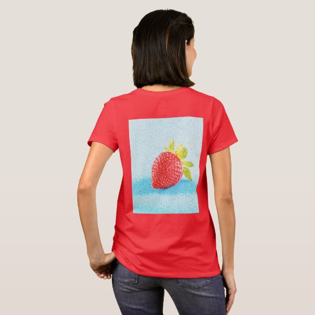 "Jordgubbsfrukt" Utmatningsfoto. Köp nu T Shirt (Hel baksida)