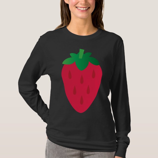 Jordgubbsfruktkonst T Shirt (Framsida)