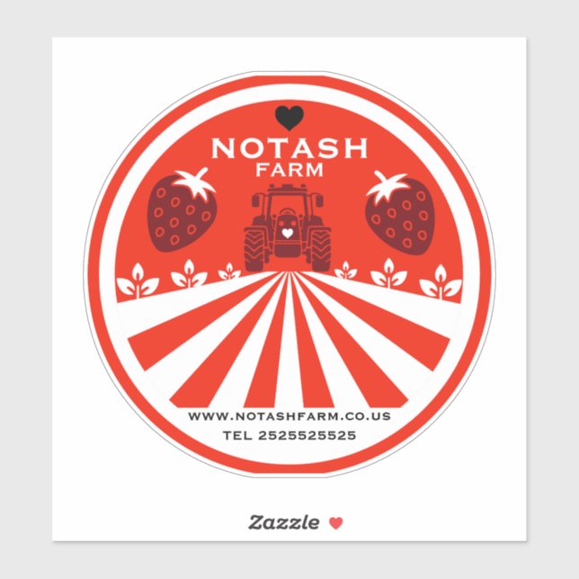 Jordgubbsgård Shop Klistermärken (Ark)