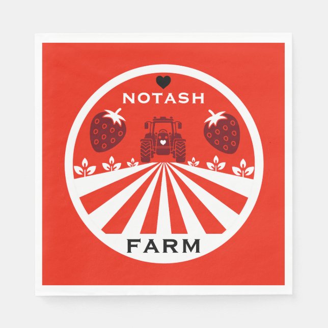 Jordgubbsgård Shop Pappersservett (Framsidan)