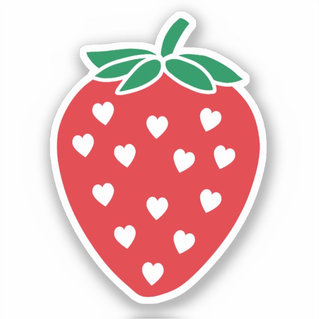 Jordgubbsgårdar Vinylcut Sticker Klistermärken (Framsida)