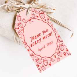 Jordgubbsgårdar Whimsical Coquette Favor Presentetikett