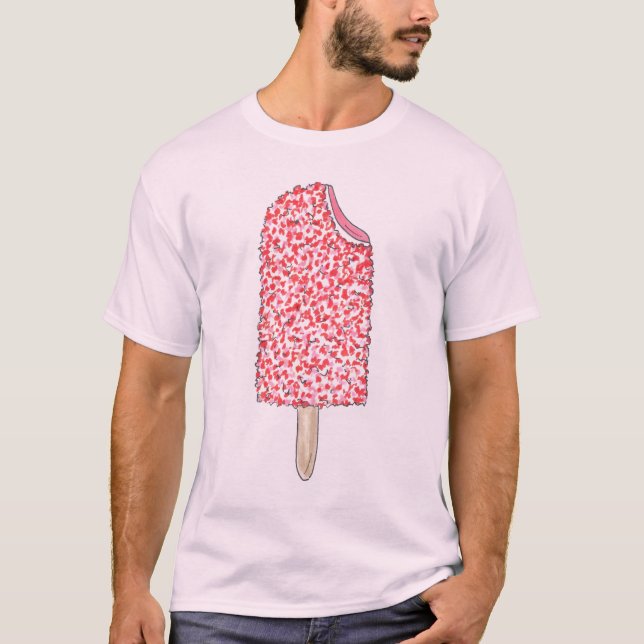 Jordgubbsgenårkaka Popsicle Tee Shirt (Framsida)