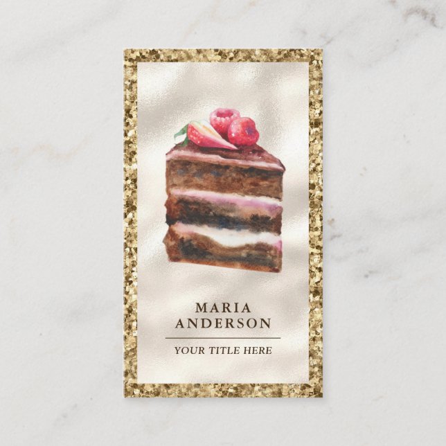 Jordgubbsgubbsskorpa, kaksfack Chef Bakery Visitkort (Framsida)