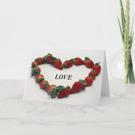 Jordgubbshjärta Helgkort
