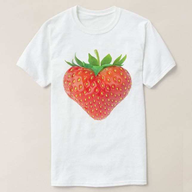 Jordgubbshjärta T Shirt (Design framsida)