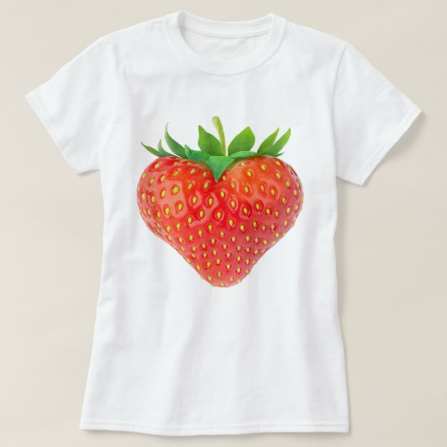 Jordgubbshjärta T Shirt (Design framsida)