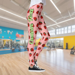 Jordgubbsikon Mönster Leggings