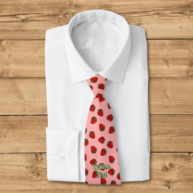 Jordgubbsikon Mönster Neck Tie Slips (Skapare uppladdad)