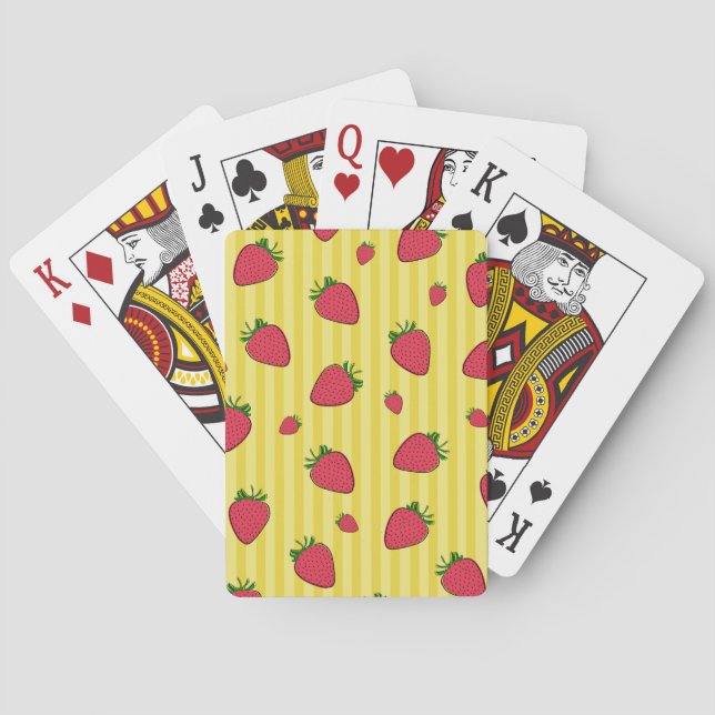 Jordgubbsillustration Casinokort (Baksidan)