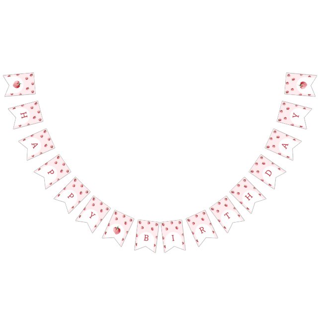 Jordgubbsjordgubbens födelsedagsfest vimplar (Alla)