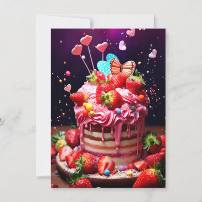 Jordgubbskädda Julkort (Framsida)