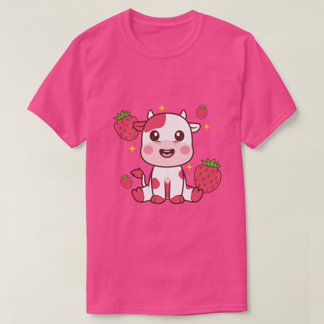 Jordgubbskädda, kåda, Rosa T Shirt (Design framsida)