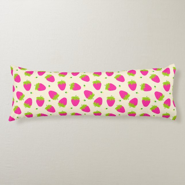 Jordgubbskädda Kroppskudde (Framsidan)