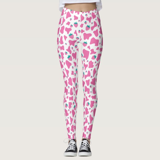 Jordgubbskädda Leggings (Framsida)