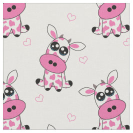 Jordgubbskädda med hjärta på vita, anpassningsbar  tyg