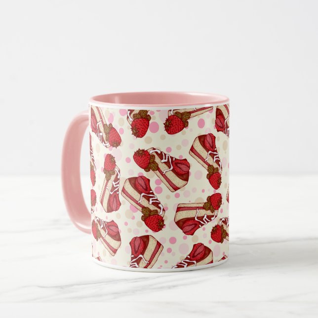 Jordgubbskädda Mugg (Framsida vänster)