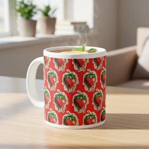 Jordgubbskädda Mugg Jumbo Mugg