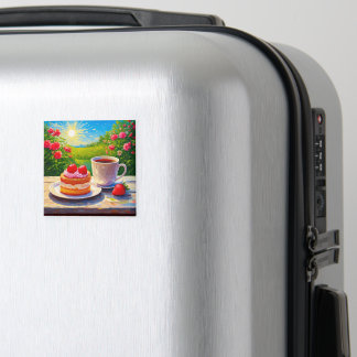 Jordgubbskädda och kaffeskörd magnet