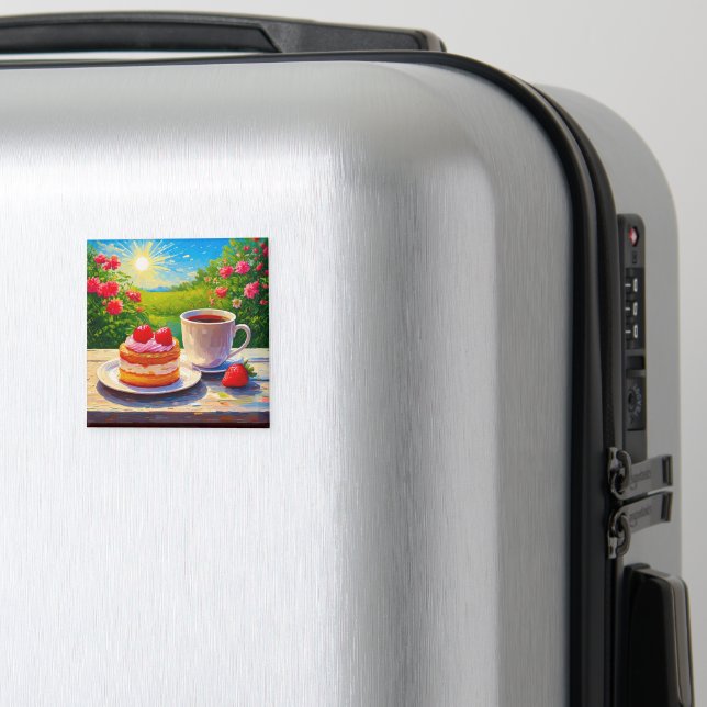 Jordgubbskädda och kaffeskörd magnet (In Situ (Luggage))