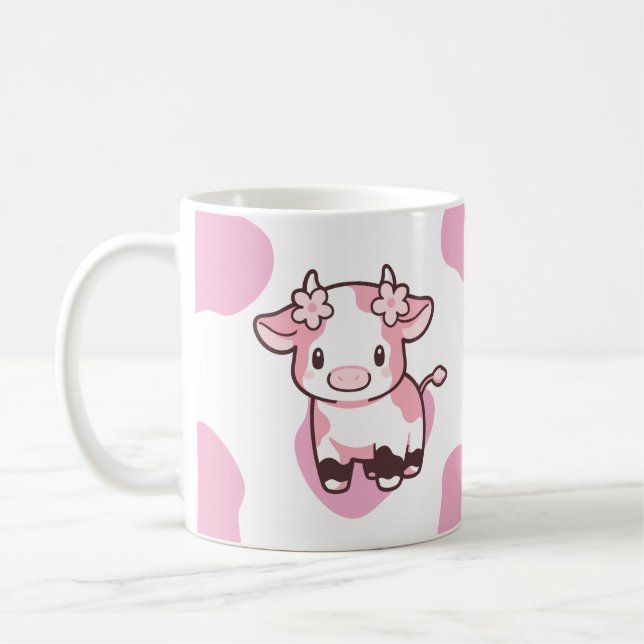 Jordgubbskädda Rosa Mugg med Namn (Vänster)