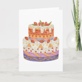 Jordgubbskaka med två skikt kort