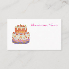 Jordgubbskaka med två skikt visitkort