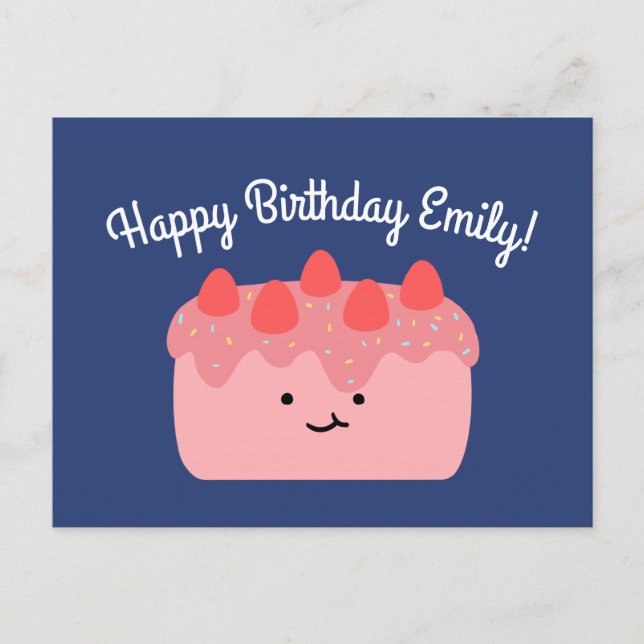 Jordgubbskaka Vykort (Framsida)