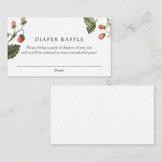 Jordgubbskårens uppringningskort tilläggskort (Fram/baksida)