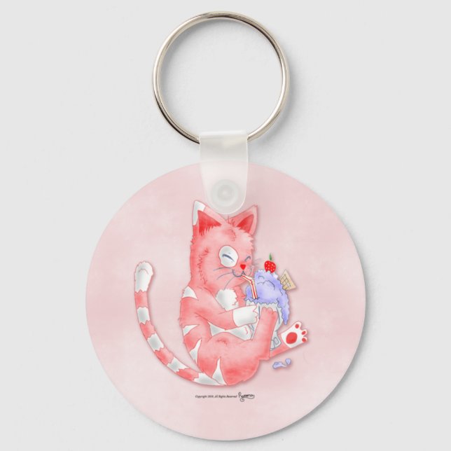 Jordgubbskårkedjan Drinking Malt Keychain Nyckelring (Framsida)