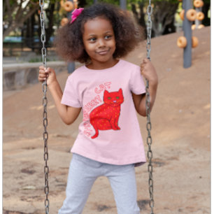 Jordgubbskattungar rosa katt söt snyggt t shirt