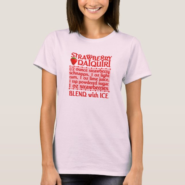 Jordgubbskjorta Daiquiri - välj stil, färg Tee Shirt (Framsida)