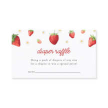 Jordgubbskläder Raffle Baby Shower-matningskort