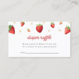 Jordgubbskläder Raffle Baby Shower-matningskort Visitkort