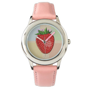 Jordgubbsklocka - Dam designer watch Armbandsur