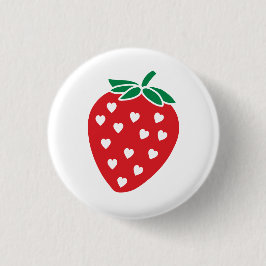 Jordgubbsknapp Sweet Kärlek Heart Strawberry Pin Knapp