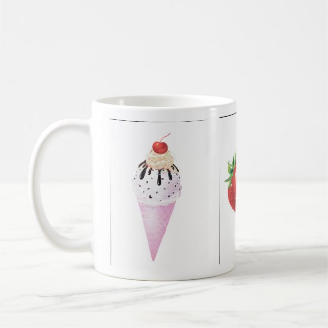 jordgubbskoner kaffemugg (Vänster)