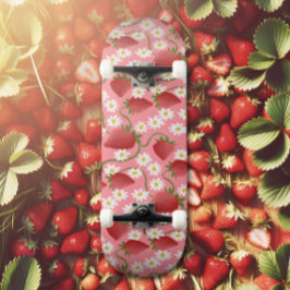Jordgubbskorpan, röd och rosa mini skateboard bräda 18,5 cm