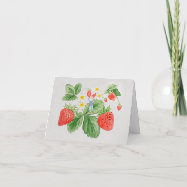 Jordgubbskort Kort (Framsida)